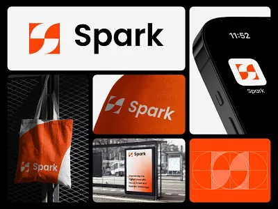 Spark – Modern Tech Logo & Brand Identity Design ai startup logo app icon design blockchain logo brand identity branding cloud technology corporate branding digital brand fintech logo innovation logo logo design modern logo professional logo s lettermark saas logo startup identity visual identity web3 logo