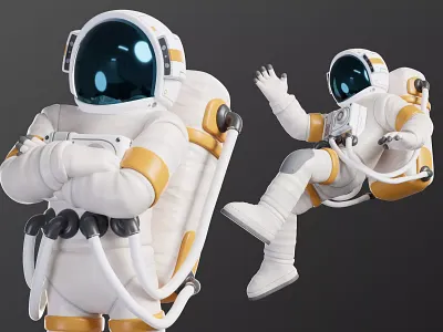 Fred Astronaut - 3D Cartoon character 3d 3d model astronaut blender branding c4d cartoon character cinema4d illustration illustrations male man nasa render space spacex stylized