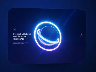 AI Landing Hero 3d ai animation app bloom clean defi design fintech futuristic hero interface landing page motion graphics sphere ui ux visual web web3