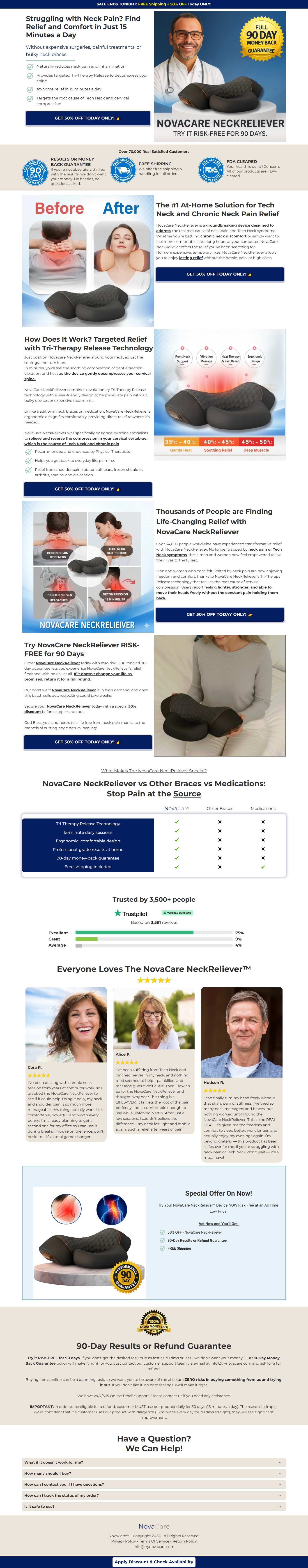 NovaCare Neck Reliever Product Page On Funnelish advertorial page checkout page clone advertorial page clone checkout page clone funnel clone landing page clone product page clone sales funnel funnelish funnelish funnel funnelish ready template funnelish template gempages landing page novacare neck reliever pagefly product page replo sales funnel