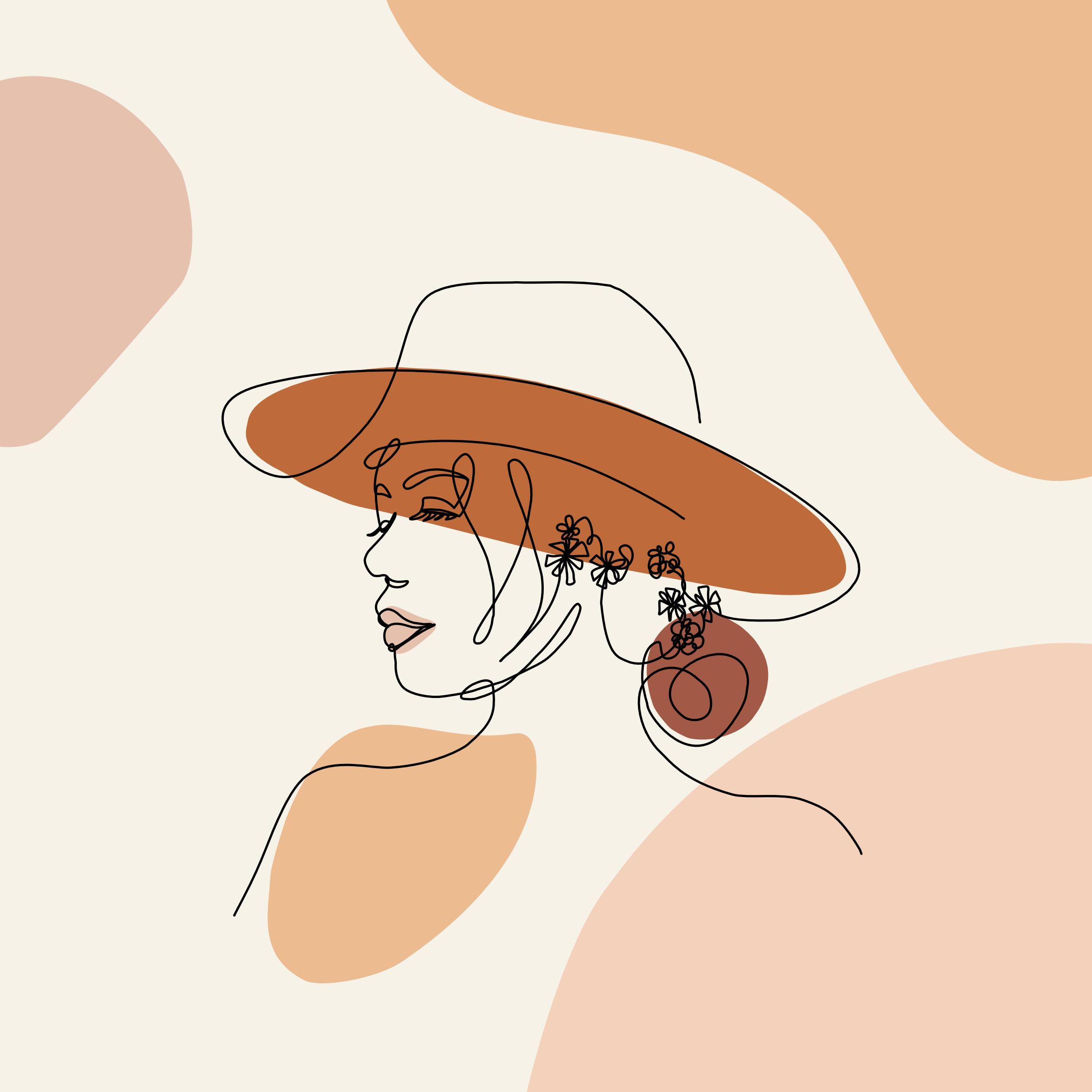 Line Art Portrait Illustration continuous line digital art drawing line line art minimalist one line portrait vector