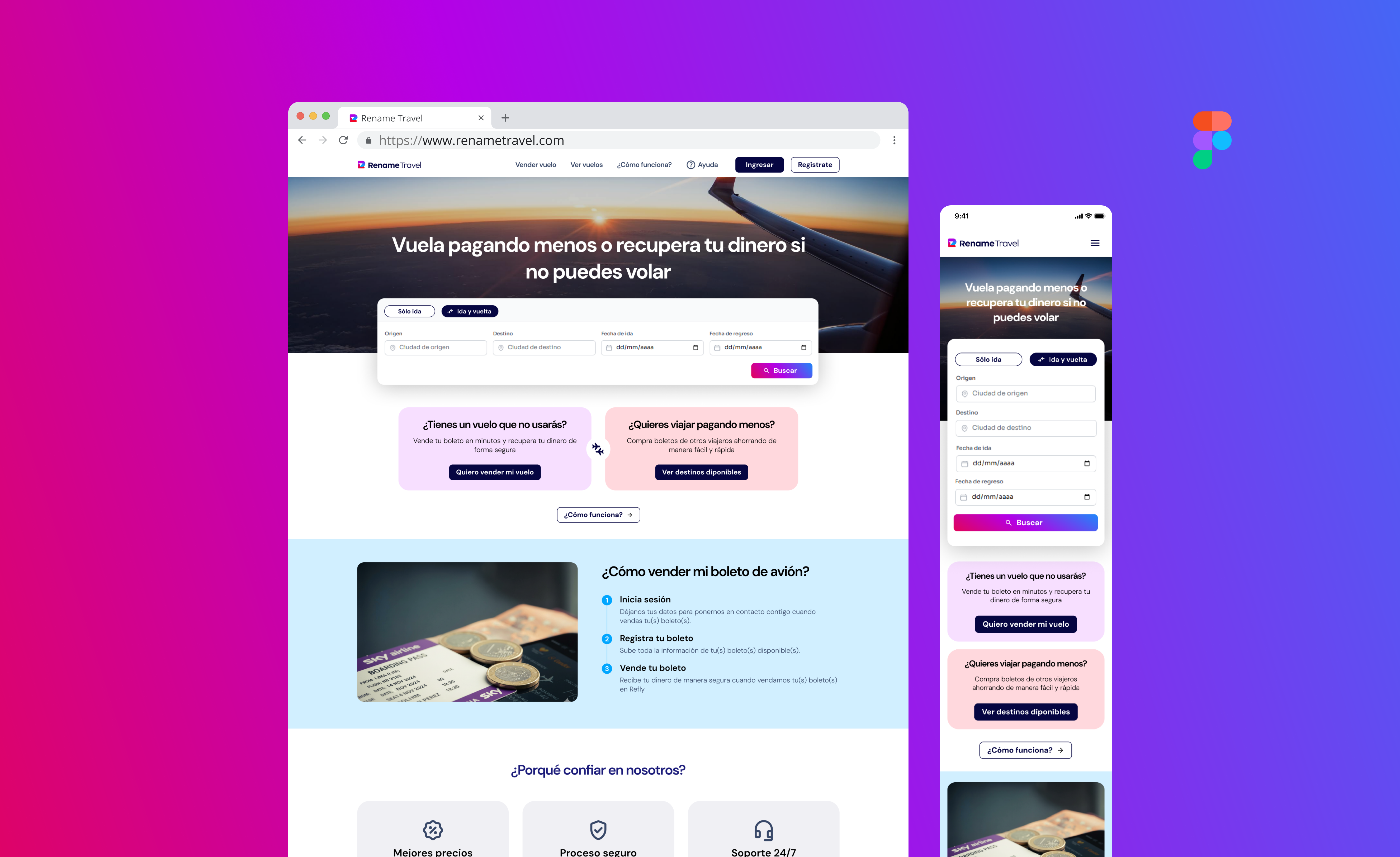 Rename Travel: UX/UI Design & Branding branding figma logo ui user experience ux