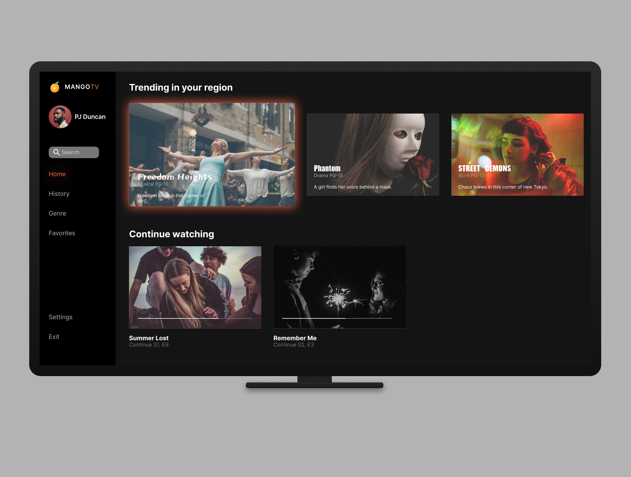 Daily UI 25: TV App app design graphic design ui ux