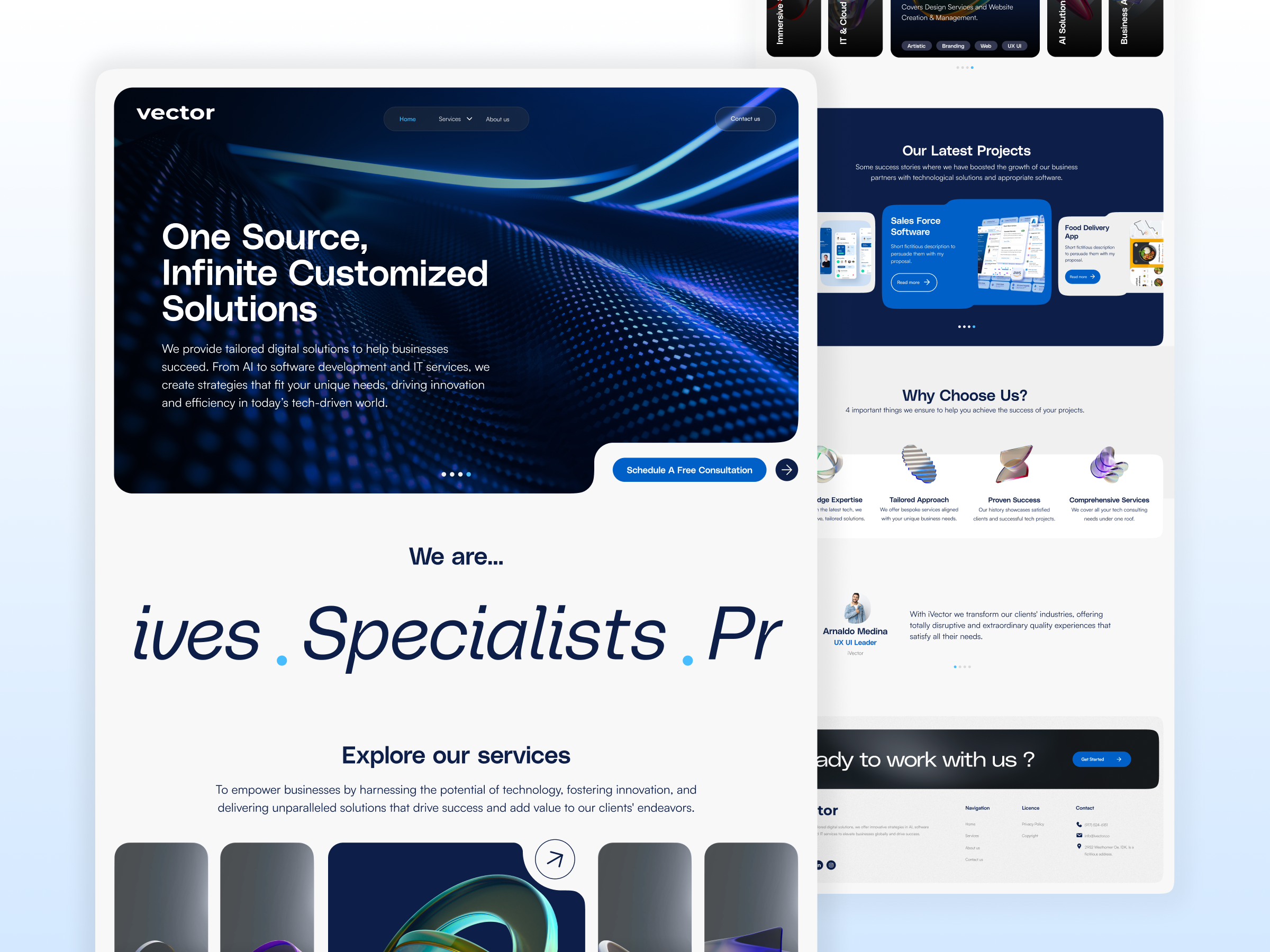Tech agency landing UI