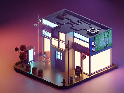 Korean House 3d illustration