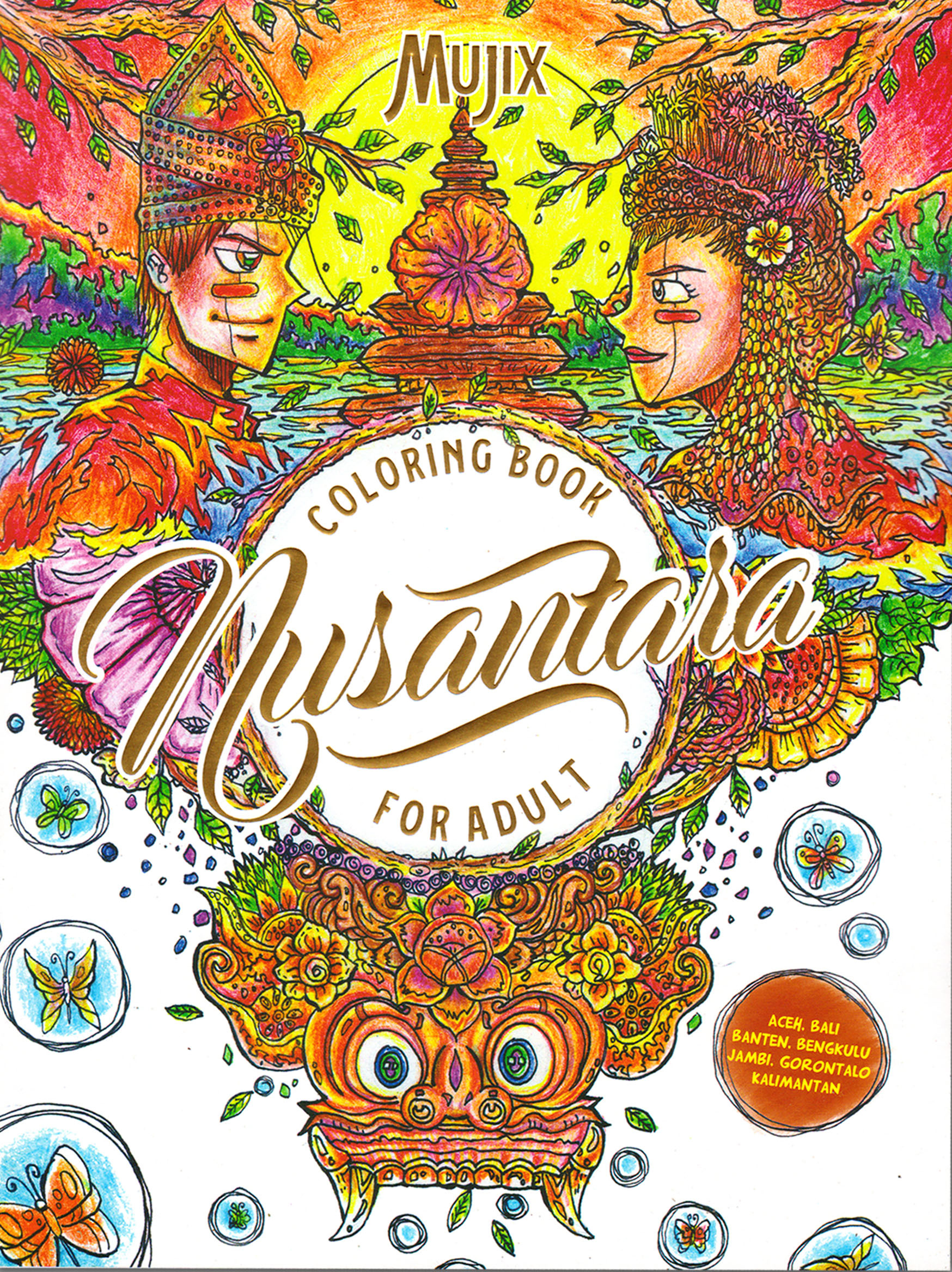 'Coloring Book for Adult: Nusantara' By Mujix artwork books coloring coloringbook coloringpages illustration indonesia mujix