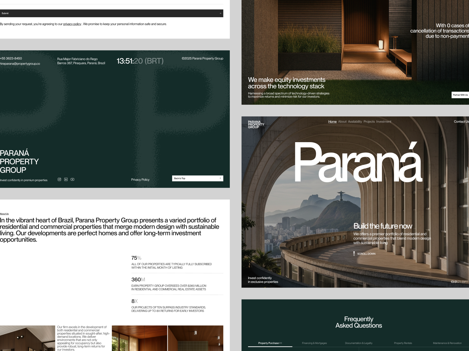 Parana - Property Group Website architecture clean landing page property real estate ui uix web web design website