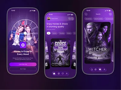 Social Movie Mobile App app app design banner design mobile app movie movie concept movie mobile movie mobile app series social media social media app streming ui ux