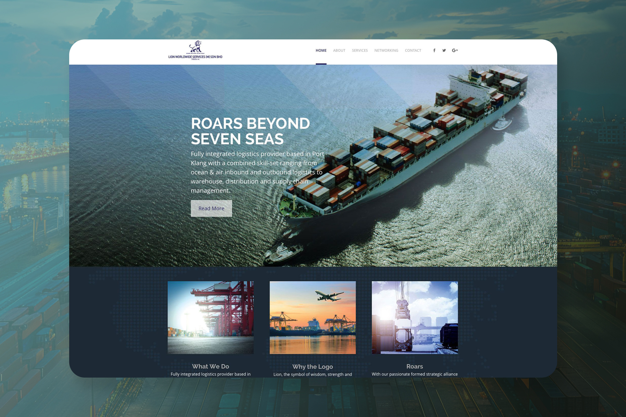Freight & Logistics Website Landing Page —  Web Design Concept