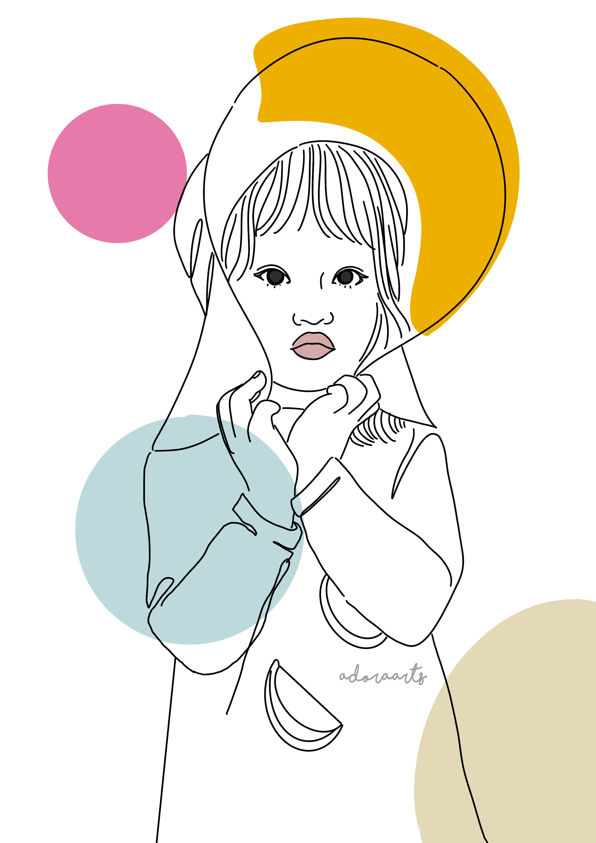 Minimalist Line Art Illustration design digital art illustration line line art minimalist one line portrait vector