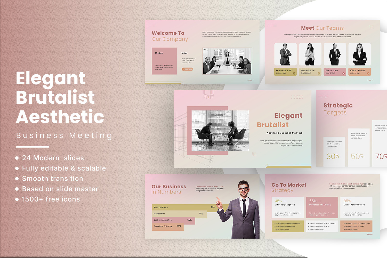 Elegant Brutalist Aesthetic Business Meeting Presentation aesthetic bold brutalist business clean corporate design elegant layout meeting minimal modern pitch presentation professional slides strategy style template visual