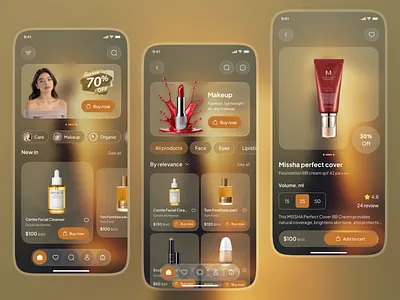 Modern Online Store Mobile App UI beauty beauty app beauty products app cosmetic ecommerece cosmetics app ecommerce app ecommerce mobile app fashion shopping app ui ux healthcare makeup app mobile app online store mobile app product page shop shopping app skincare skincare app store ui design ux design