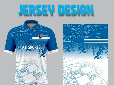 Blue Abstract Sports Jersey Vector Template Design branding design fashion design graphic design illustration jersey design logo mockup shirt design ux vector vector art vector design vectorsarena