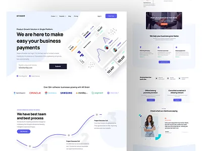 Modern SaaS Landing Page for Fintech Platform cleandesign figma fintechdesign graphic design landingpagedesign modernui productdesign saas saaslandingpagedesign saaswebsite startupdesign ui uidesign uiux ux uxdesign webdesign website websitedesign