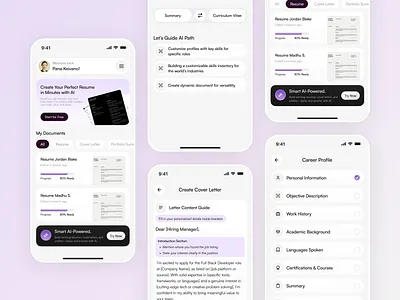 AI Resume Builder App ai application ios mobile app product saas service web