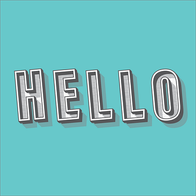 Hello text style animation design illustration logo text style