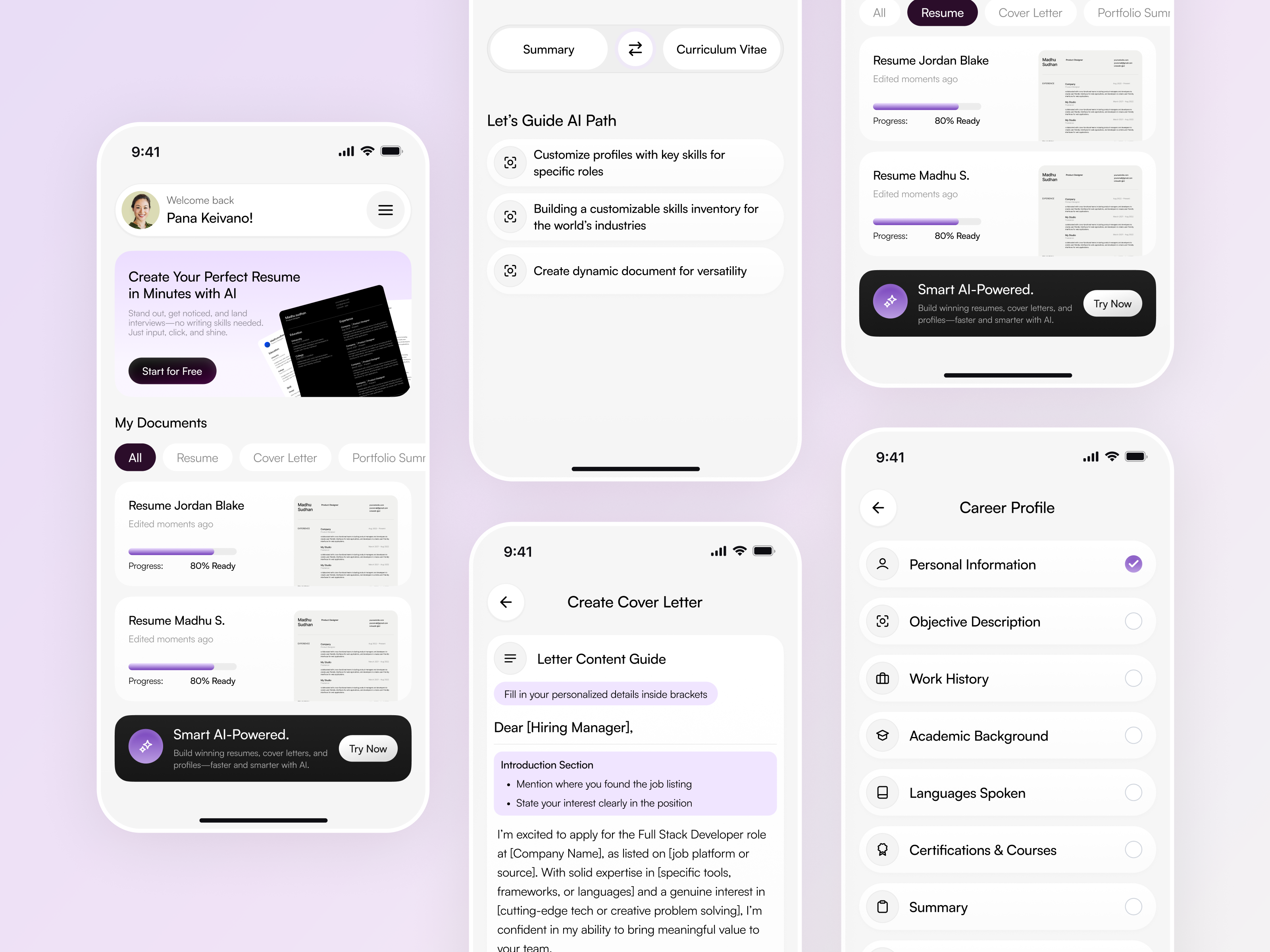 Example of Mobile App UI UX Design (10 Screens)