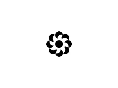 Circular Flower Logo Mark blackandwhite brandidentity brandingdesign creativedesign flowerlogo geometriclogo graphicdesign logodesign logodesigner logoinspiration logomark minimalistlogo modernlogo vectorlogo
