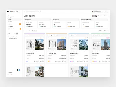 Real Estate CRM Web Design crm crm dashboard design dashboard analytics properties property listing real estate analytics real estate business real estate dashboard realestate web web design
