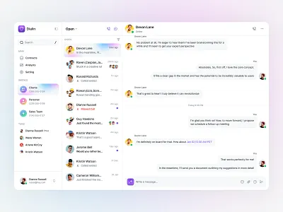 Dialin — Messaging Dashboard UI chatui dashboarddesign figmadesign interfacedesign messagingapp modernui productdesign saasdesign uidesign uxdesign