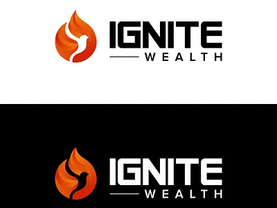 Ignite Wealth Logo branding graphic design logo