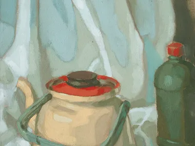 Still Life: The White Teapot academicart colorstudy fineart oilpainting stilllife