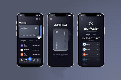 VaultCash - Money Manager 3d design graphic design illustration logo nft ui ui design ux website design