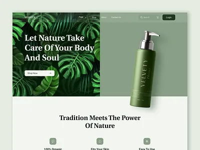 Organic Skincare Website Design beauty landing page beauty website design ecommerce website luxury website design modern web design organic skincare product shopify design skincare website startup website web