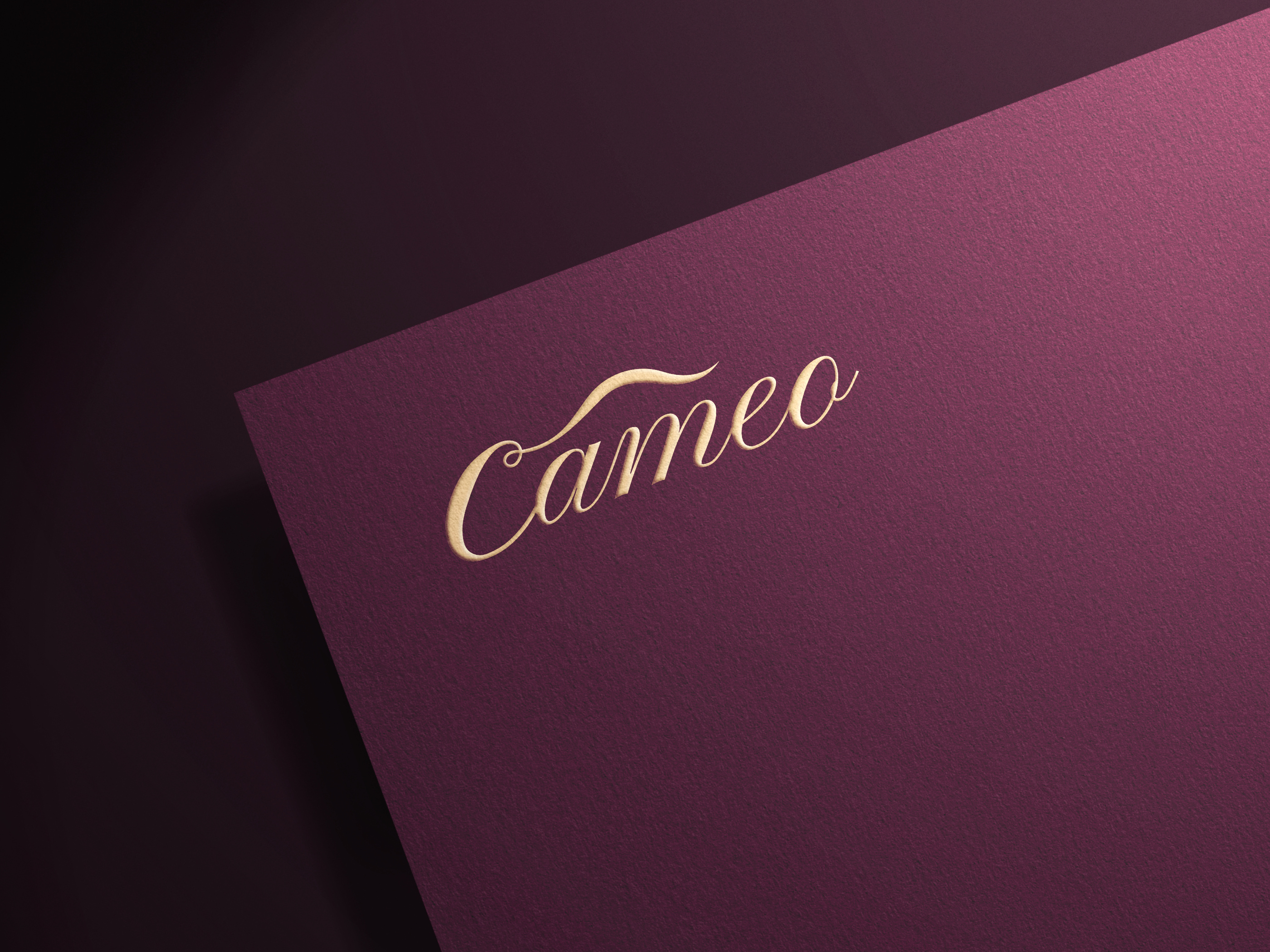 Natural Cosmetics Wordmark Logo Concept on Textured Paper