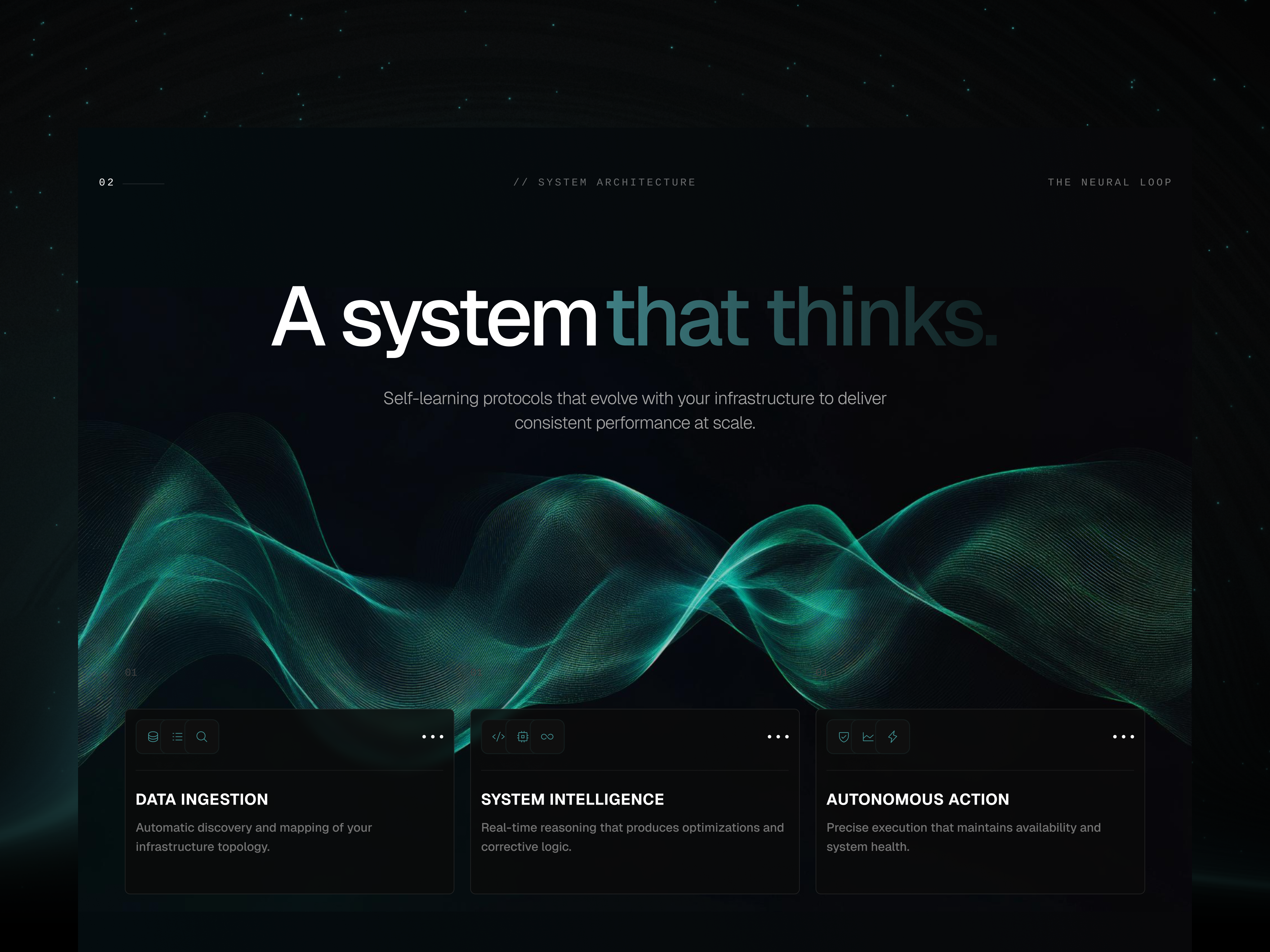 AI Analytics platform — Dark UI