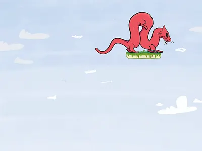 2D Frame-by-frame Dragon 2d animation animation creature creature animation dragon fantasy flow frame by frame paperless animation pink procreate videogame