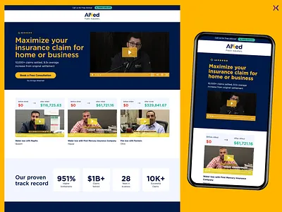 Insurance Landing Page design dribbble shot insurance landing page landing page design lead generation lead generation landing page ui ux