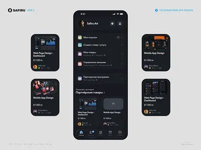 Mini App Telegram / Web 3 app design dark mode design mini app tasks design telegram app ui design ux design web 3 web app