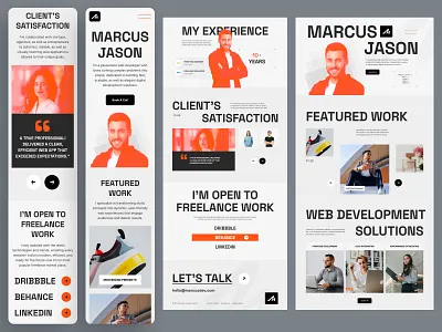 Portfolio template - web design with Mobile Responsive clean design creative web design framer designer framer landing page framer template framer web design framer website homepage landing page landing page design landing page ui personal portfolio portfolio template ui design web design web ui design website mockup website ui ux design