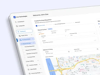 Purchase Requisition | Purchase Order crm erp inventory management order request purchase management purchase order purchase request purchase requisition purchase screen purchase to pay requisition requisition management requisition screen requisition screen ui ui