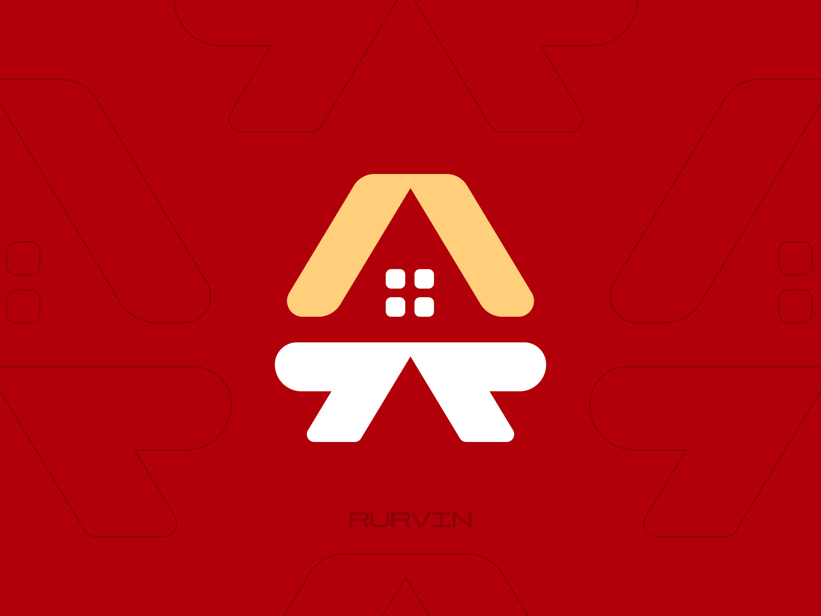 Rurvin — Logo & Branding Design For Real Estate Home Developer brand identity branding business logo company logo favicon icon logo logo mark monogram