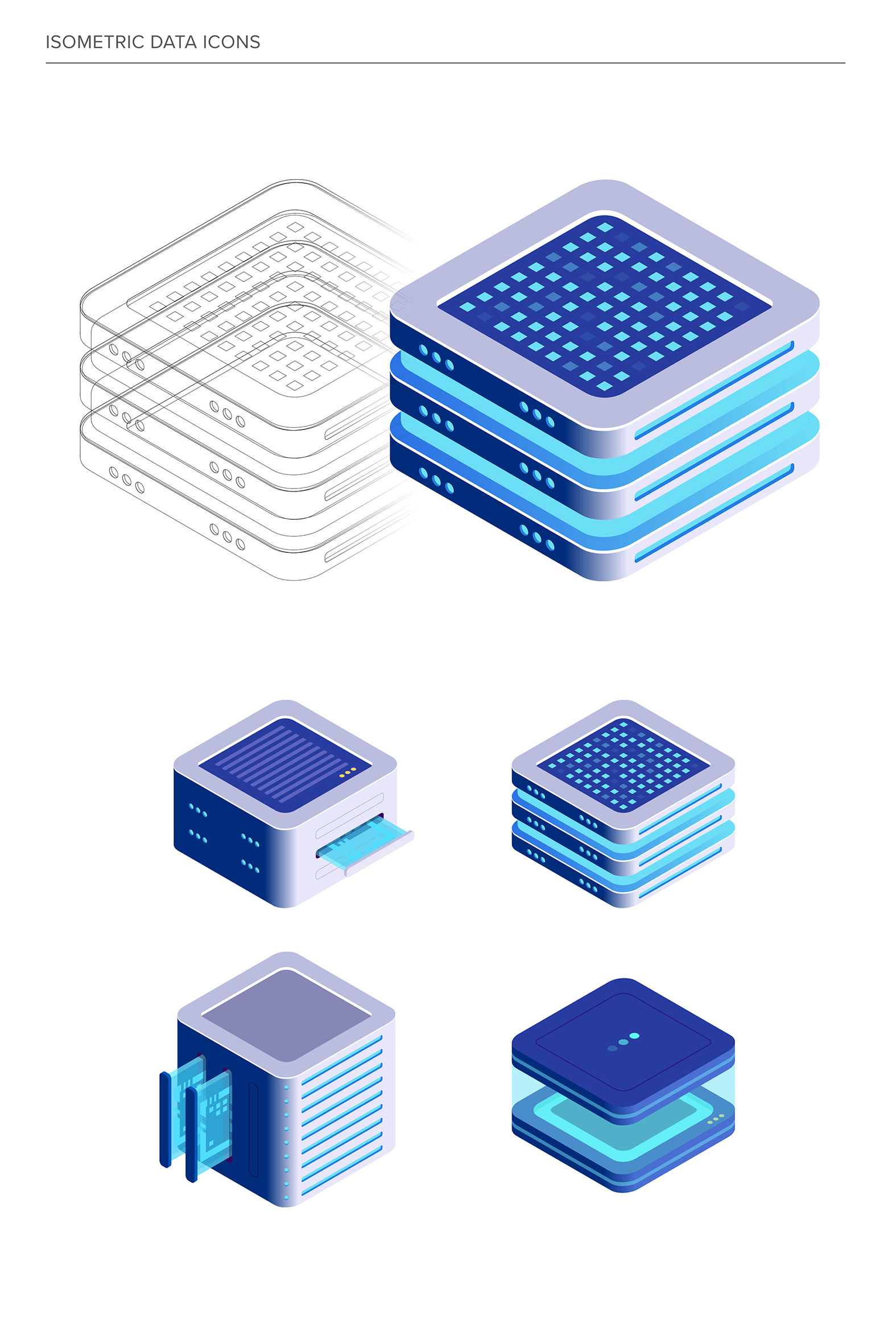 Isometric Illustration icon set illustration isometric ui vector