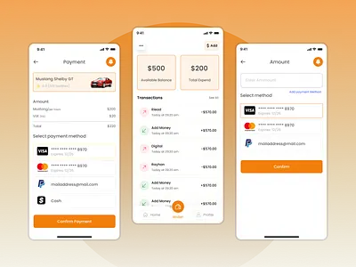 Car - Booking Payment UI appdesign carrentalapp dashboardui fintech interactiondesign minimalui mobileappdesign moderndesign niche specifi paymentui productdesign uidesign uiux uxdesign walletapp