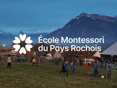 French kindergarten branding #1 branding emblem france haute savoie kids logo logo designer logotype school