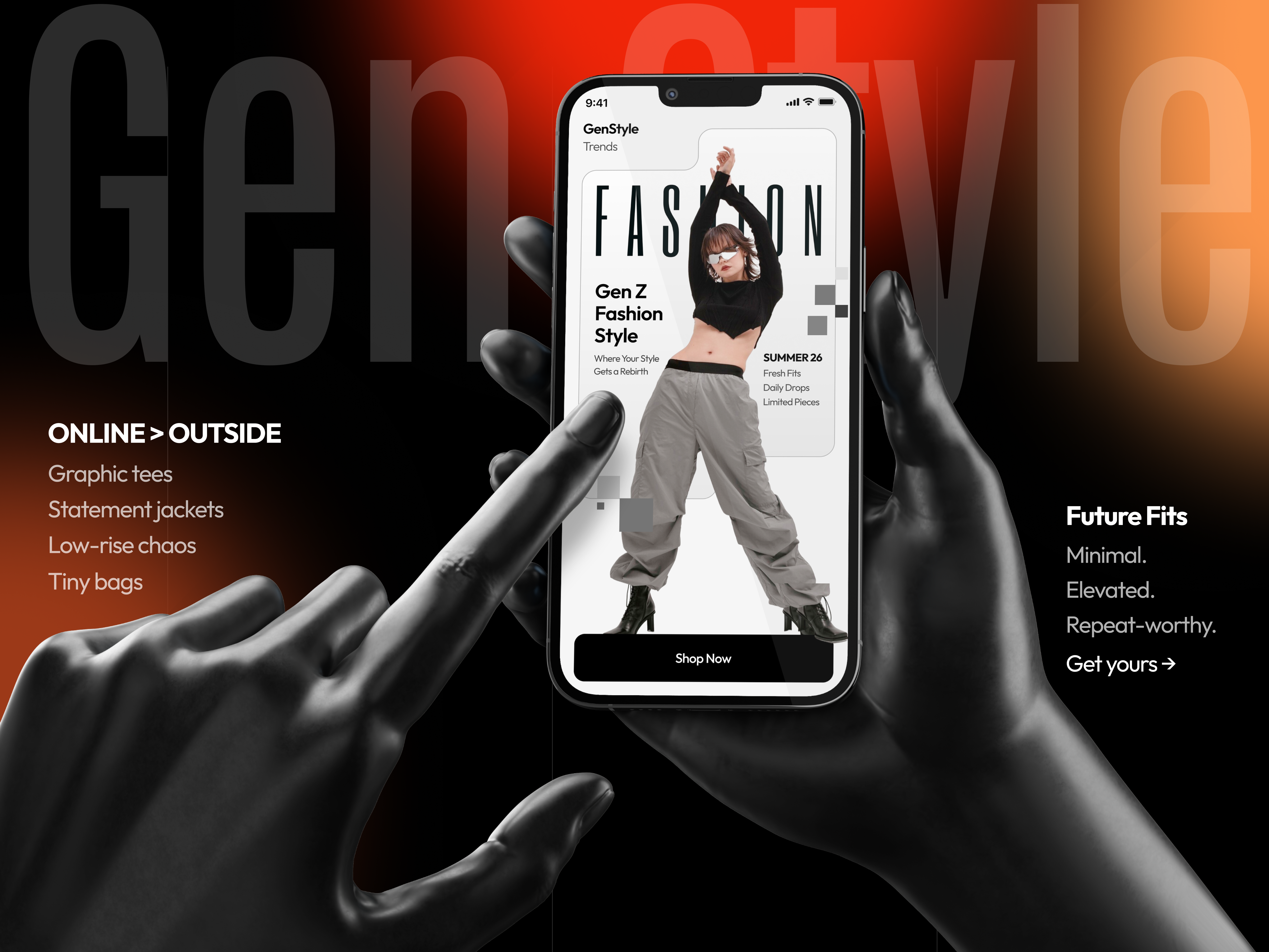 AI-based Gen Z Fashion App UI ai ai app app concept app development application design branded clothing ecommerce app fashion app genz genz style jackets online store paris retail ui ux wordrobe