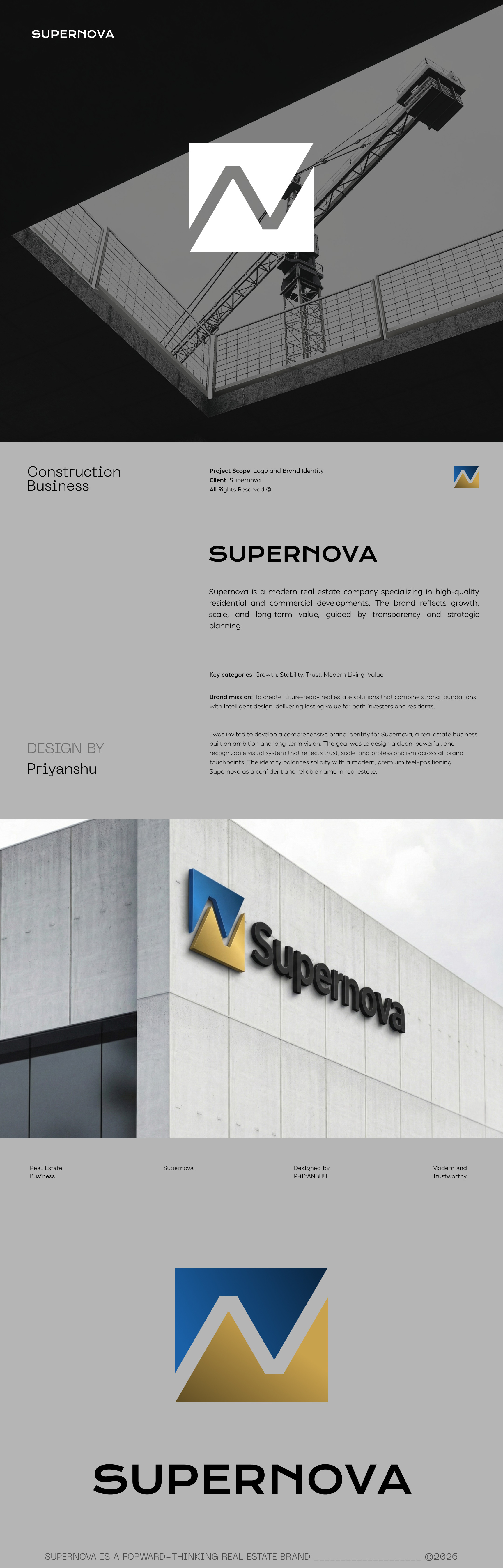 Supernova - Real Estate Brand Identity art direction brand brand design brand identity brand system branding corporate branding creative branding creative direction grid system identity design logo logo design luxury branding minimal modern premium real estate real estate branding visual identity