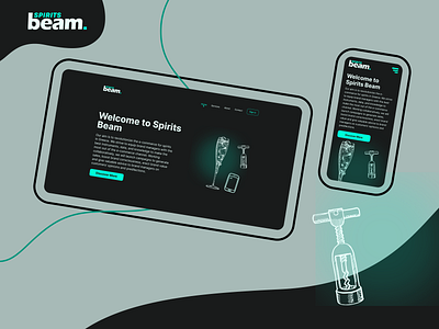 Spirits Beam branding design graphic design illustration landing page logo typography ui ux vector