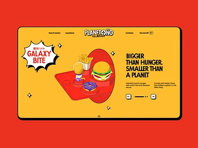 Case Study: Fast-Food Chain Landing Page 3d design design studio development interface landing landing page ui user experience ux web web design website design website development