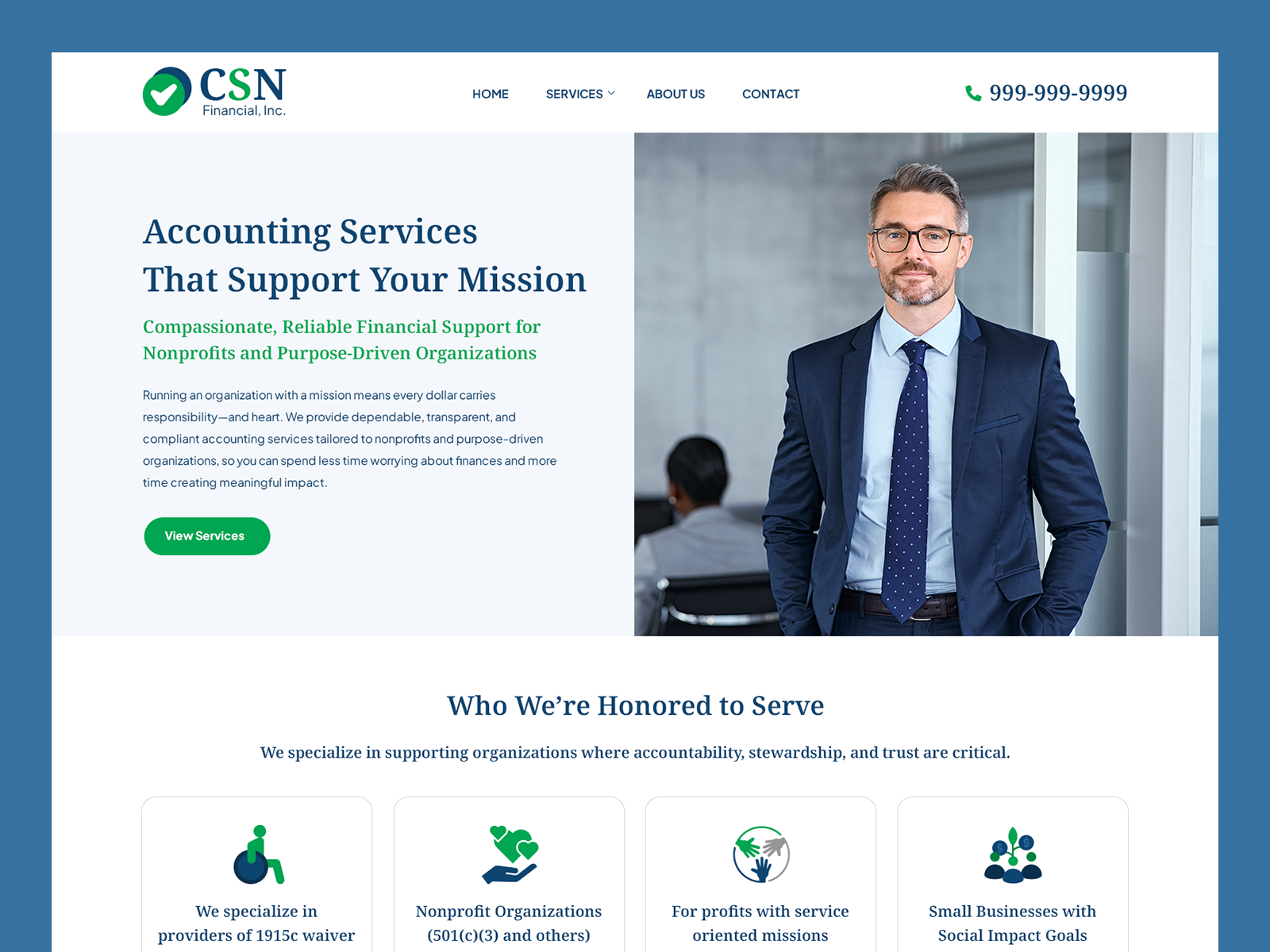 CSN Financial Inc. // Web Design accounting budgeting expense finance financial non profit payroll social impact web design