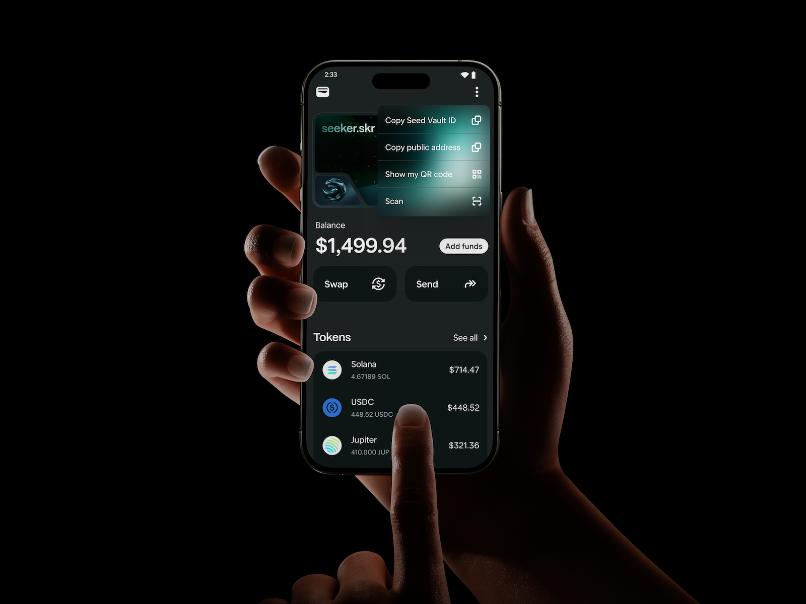 Seeker Crypto Wallet product design