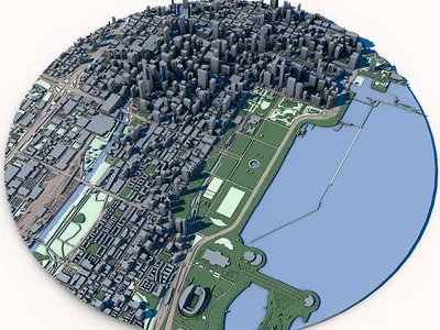 Chicago City, United States — Real-World 3D City Model 3d 3d city 3d modeling 3d render architectural visualization architecture city environment city model cityscape digital twin environment environment art environment design game asset geospatial map terrain urban urban design visualization