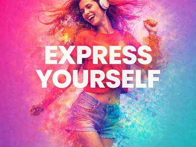 Express yourself art artwork branding fun graphic design logo design painting vector