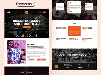 Introducing the redesigned MMPraise homepage! animation branding concert design ui vector