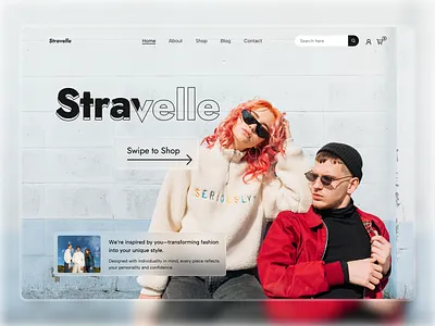 ✨ Stravelle — Fashion eCommerce Landing Page ecommerce ecommerce design fashion brand fashion website homepage landing page minimal ui modern design ui design ux design web design