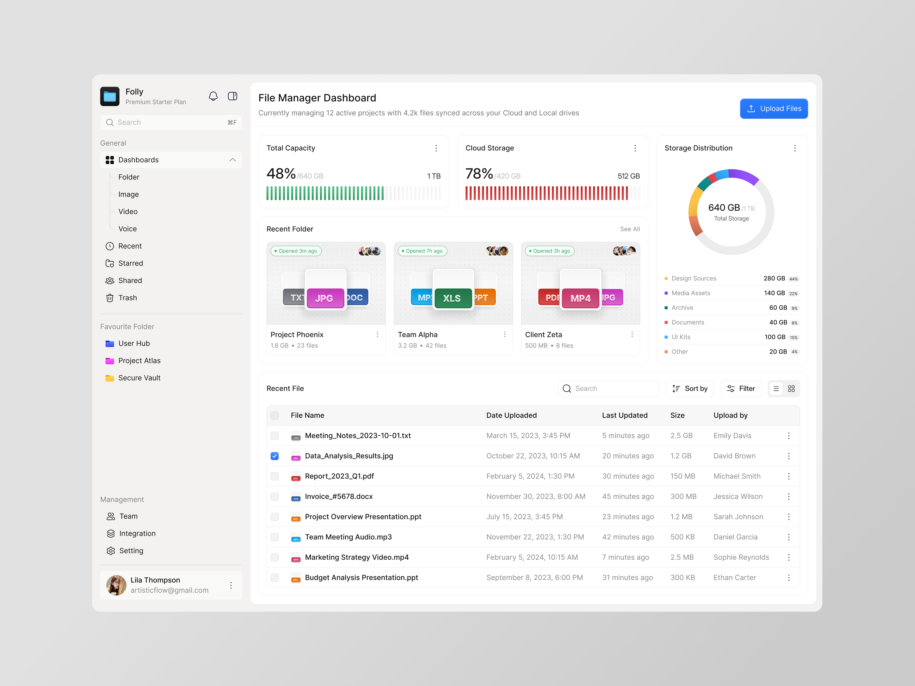 File Management Dashboard